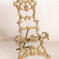 Vintage Tall Brass Easel with Fancy Floral Designs