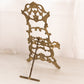 Vintage Tall Brass Easel with Fancy Floral Designs