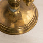 Vintage Tall Brass Footed Triple Candleholder