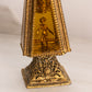 Vintage Tall Gold Tone Filigree Perfume Bottle with Cherub Accent