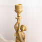 Vintage Tall Brass Woman Candlestick