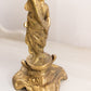 Vintage Tall Brass Woman Candlestick