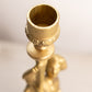 Vintage Tall Brass Woman Candlestick