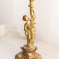 Vintage Tall Brass Woman Candlestick