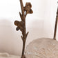 Vintage Tall Dark Brass Floral Stand with 2 Shelves