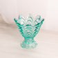 Vintage Teal Glass 2 Way Candleholder with Drape Designs