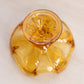Vintage Viking Epic Amber Glass Footed Candleholder