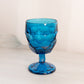 Vintage Viking Georgian Bluenique Dark Blue Goblet Glass