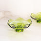 Vintage Viking Green Glass Epic Candleholder