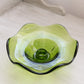 Vintage Viking Green Glass Epic Candleholder