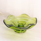 Vintage Viking Green Glass Epic Candleholder
