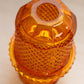 Vintage Viking Orange Glass Diamond Point Footed Fairy Lamp