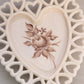 Vintage Westmoreland Almond Milk Glass Floral Handpainted Heart Dish