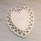Vintage Westmoreland Almond Milk Glass Floral Handpainted Heart Dish