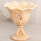 Vintage Westmoreland Almond Milk Glass Compote with Floral Details