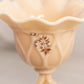 Vintage Westmoreland Almond Milk Glass Compote with Floral Details