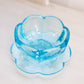 Vintage Westmoreland Blue Glass Flower Bowl with Attached Underplate