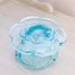 Vintage Westmoreland Blue Glass Flower Bowl with Attached Underplate