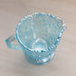 Vintage Westmoreland Blue Iridescent Glass Bramble Creamer & Sugar Set
