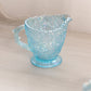 Vintage Westmoreland Blue Iridescent Glass Bramble Creamer & Sugar Set