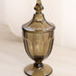 Vintage Westmoreland Brown Glass Footed Lidded Dish Pointed Finial