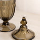 Vintage Westmoreland Brown Glass Footed Lidded Dish Pointed Finial