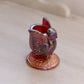 Vintage Westmoreland Carnival Amberina Glass Owl Toothpick Holder (Glows)