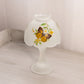 Vintage Clear Satin Glass Butterfly Fairy Lamp Candle Holder