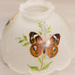 Vintage Clear Satin Glass Butterfly Fairy Lamp Candle Holder