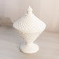 Vintage Westmoreland English Hobnail Milk Glass Lidded Dish