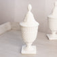 Vintage Westmoreland English Hobnail Square Base Milk Glass Lidded Dish