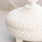 Vintage Westmoreland Glass Circular Milk Glass English Hobnail Lidded Dish