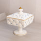 Vintage Westmoreland Glass Handpainted Old Quilt Lidded Dish