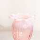 Vintage Westmoreland Glass Pink Opalescent Glass Lotus Vase