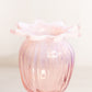 Vintage Westmoreland Glass Pink Opalescent Glass Lotus Vase