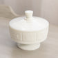 Vintage Westmoreland Glass Princess Feather Milk Glass Lidded Dish