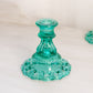Vintage Westmoreland Glass Teal Doric Candle Stick