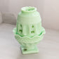 Vintage Westmoreland Green Milk Glass Hand Painted Fairy Lamp