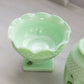 Vintage Westmoreland Green Milk Glass Hand Painted Fairy Lamp