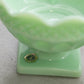 Vintage Westmoreland Green Milk Glass Hand Painted Fairy Lamp