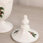 Vintage Westmoreland Holly Berry White Milk Glass Lidded Dish
