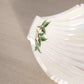 Vintage Westmoreland Iridescent Milk Glass Holly Berry Shell Dish