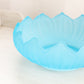 Vintage Westmoreland Large Blue Satin Glass Lotus Flower Bowl