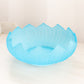 Vintage Westmoreland Large Blue Satin Glass Lotus Flower Bowl