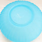 Vintage Westmoreland Large Blue Satin Glass Lotus Flower Bowl