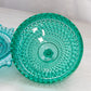 Vintage Westmoreland Laurel Green Glass Hobnail Butter Cheese Dish