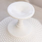 Vintage Westmoreland Medium White Milk Glass Hobnail Pedestal Dish