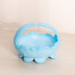 Vintage Westmoreland Small Blue Milk Glass Handled Floral Basket Dish