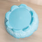 Vintage Westmoreland Small Blue Milk Glass Handled Floral Basket Dish