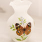 Vintage Westmoreland Small Clear Satin Glass Butterfly Vase